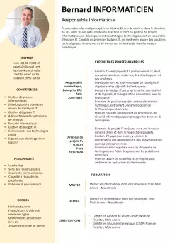 CV Responsable Informatique
